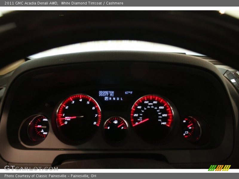White Diamond Tintcoat / Cashmere 2011 GMC Acadia Denali AWD