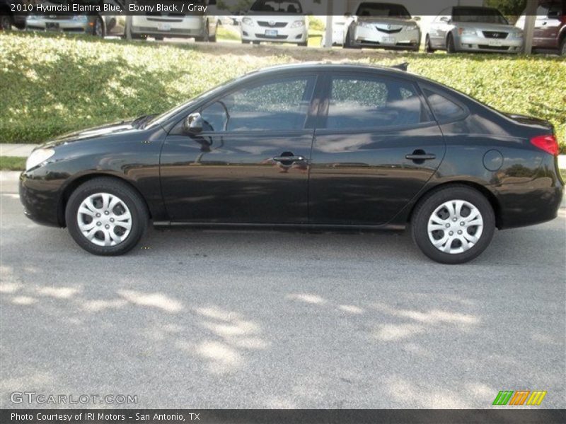 Ebony Black / Gray 2010 Hyundai Elantra Blue