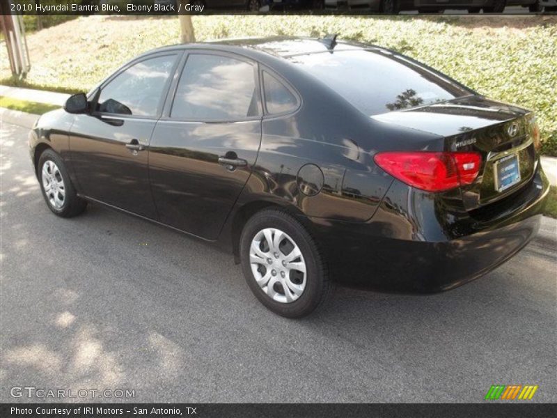 Ebony Black / Gray 2010 Hyundai Elantra Blue