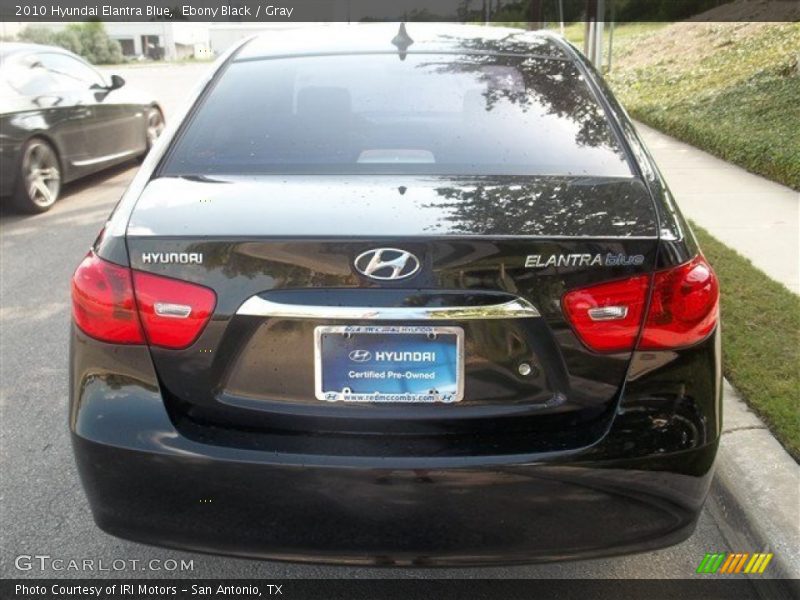 Ebony Black / Gray 2010 Hyundai Elantra Blue