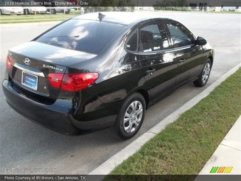 Ebony Black / Gray 2010 Hyundai Elantra Blue