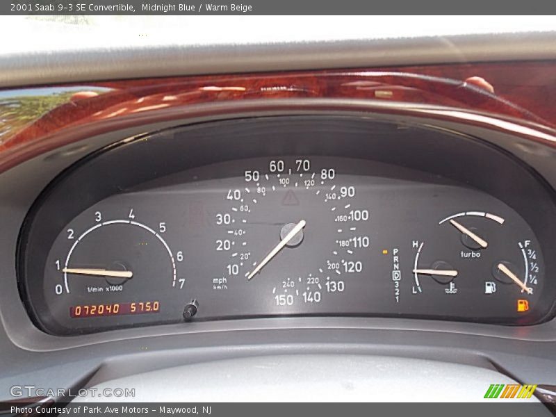 Midnight Blue / Warm Beige 2001 Saab 9-3 SE Convertible