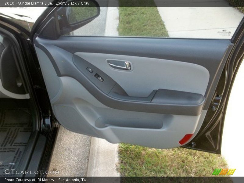 Ebony Black / Gray 2010 Hyundai Elantra Blue