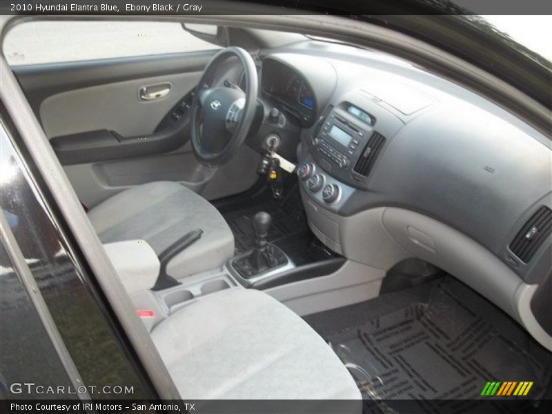 Ebony Black / Gray 2010 Hyundai Elantra Blue