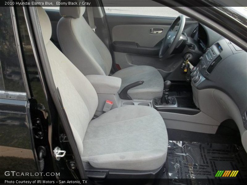 Ebony Black / Gray 2010 Hyundai Elantra Blue