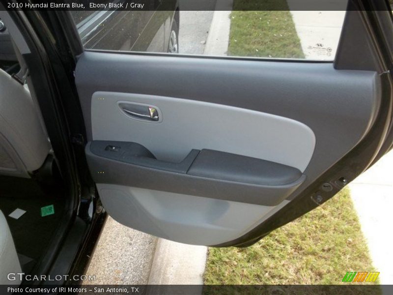 Ebony Black / Gray 2010 Hyundai Elantra Blue