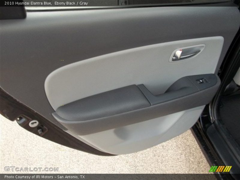 Ebony Black / Gray 2010 Hyundai Elantra Blue