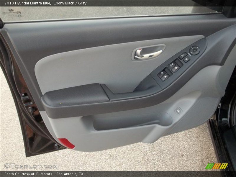 Ebony Black / Gray 2010 Hyundai Elantra Blue