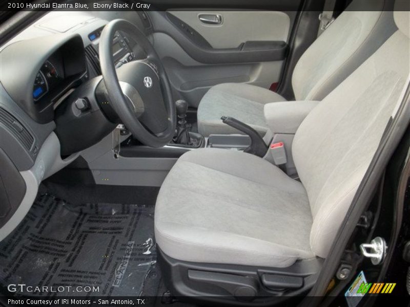 Ebony Black / Gray 2010 Hyundai Elantra Blue