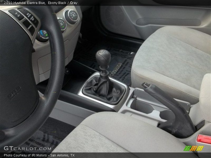 Ebony Black / Gray 2010 Hyundai Elantra Blue