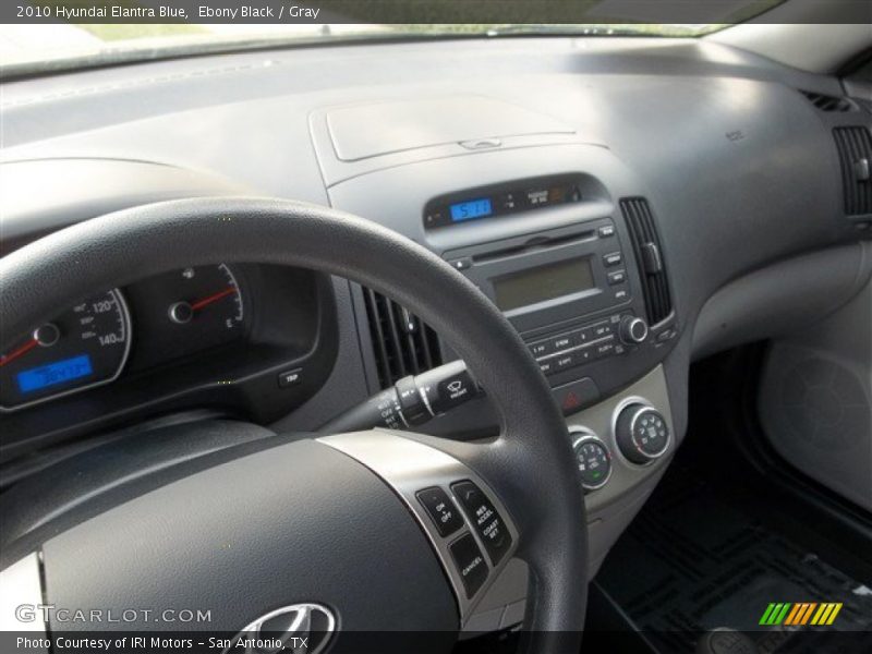Ebony Black / Gray 2010 Hyundai Elantra Blue