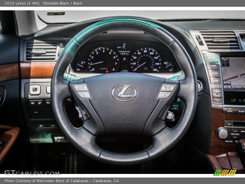 Obsidian Black / Black 2010 Lexus LS 460