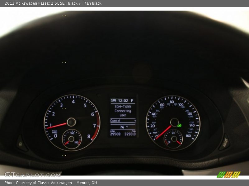 Black / Titan Black 2012 Volkswagen Passat 2.5L SE
