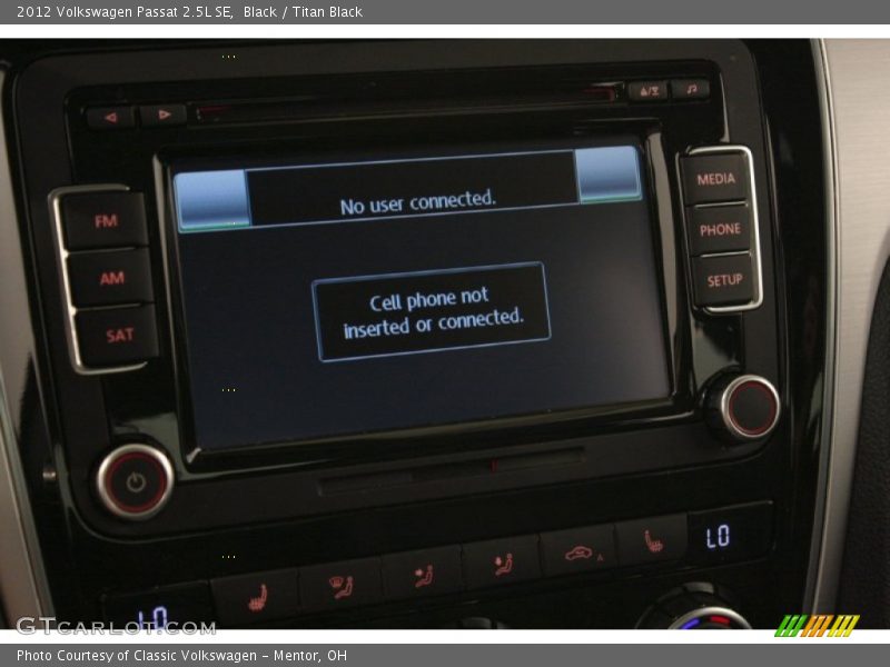 Black / Titan Black 2012 Volkswagen Passat 2.5L SE