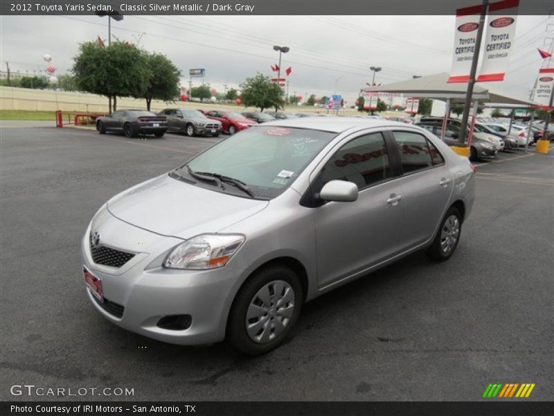 Classic Silver Metallic / Dark Gray 2012 Toyota Yaris Sedan