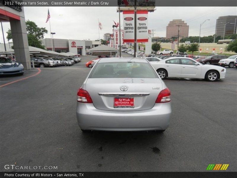Classic Silver Metallic / Dark Gray 2012 Toyota Yaris Sedan