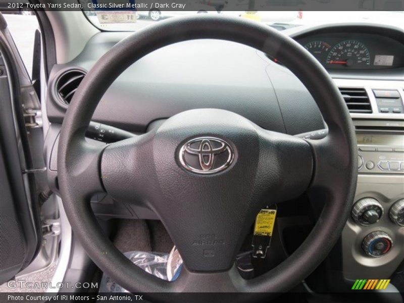 Classic Silver Metallic / Dark Gray 2012 Toyota Yaris Sedan