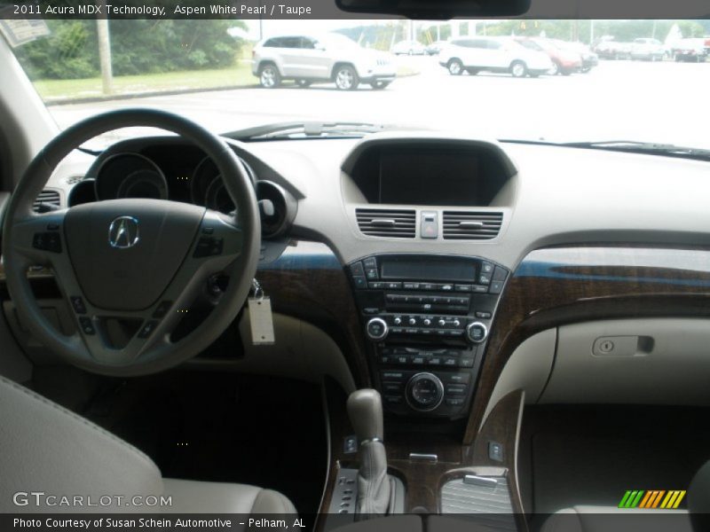 Aspen White Pearl / Taupe 2011 Acura MDX Technology