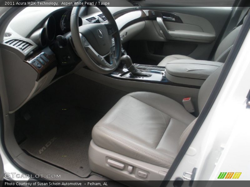 Aspen White Pearl / Taupe 2011 Acura MDX Technology