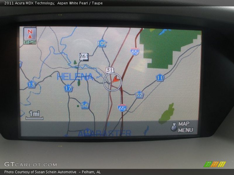Aspen White Pearl / Taupe 2011 Acura MDX Technology