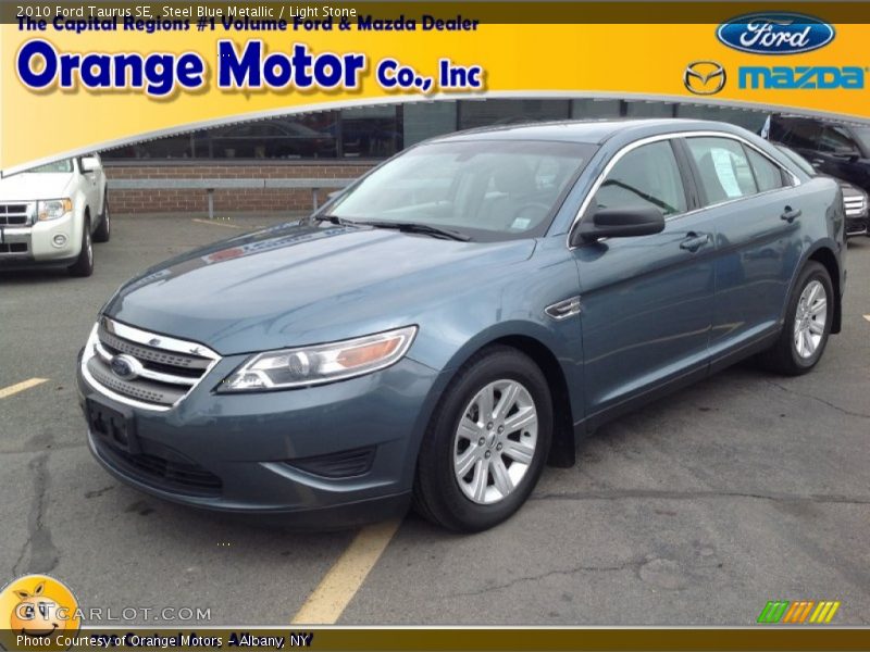 Steel Blue Metallic / Light Stone 2010 Ford Taurus SE
