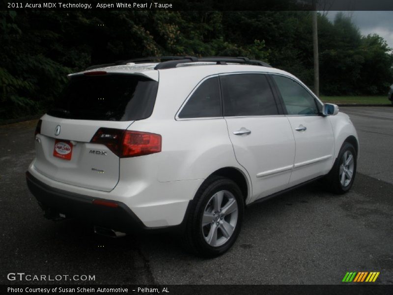 Aspen White Pearl / Taupe 2011 Acura MDX Technology