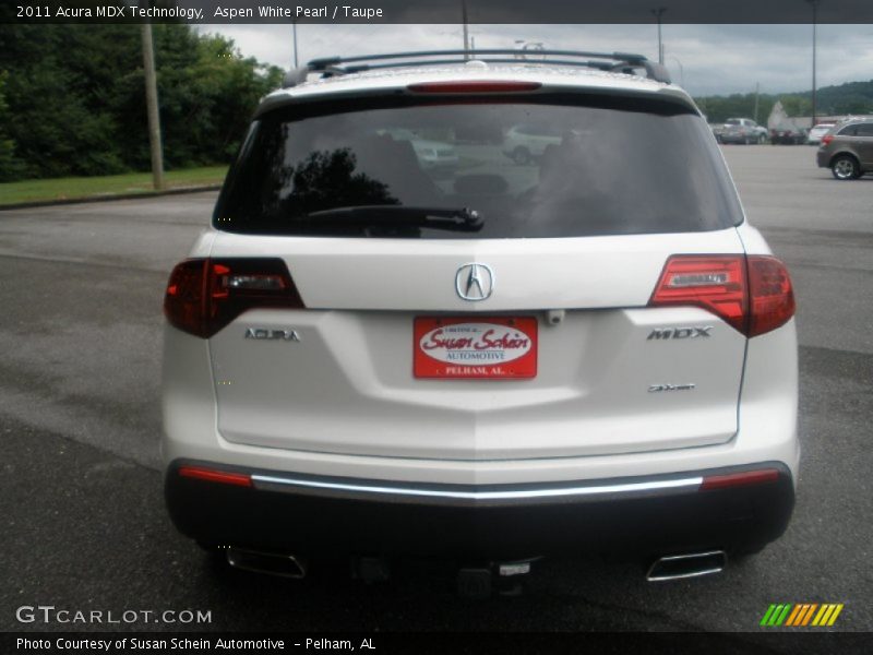 Aspen White Pearl / Taupe 2011 Acura MDX Technology