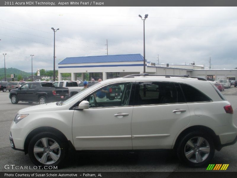 Aspen White Pearl / Taupe 2011 Acura MDX Technology