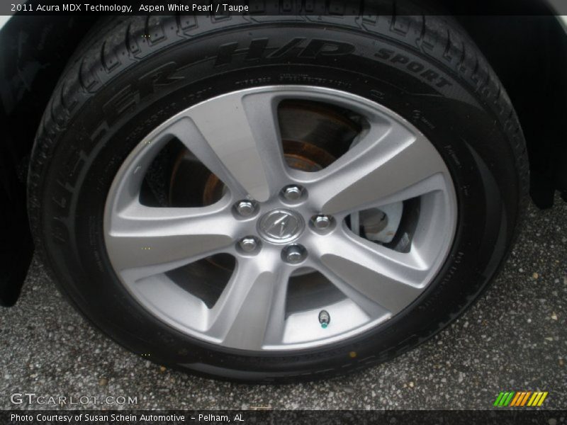 Aspen White Pearl / Taupe 2011 Acura MDX Technology