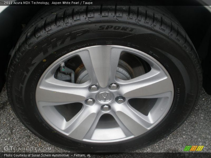 Aspen White Pearl / Taupe 2011 Acura MDX Technology