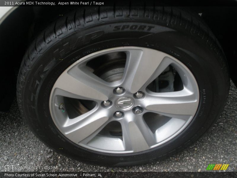 Aspen White Pearl / Taupe 2011 Acura MDX Technology