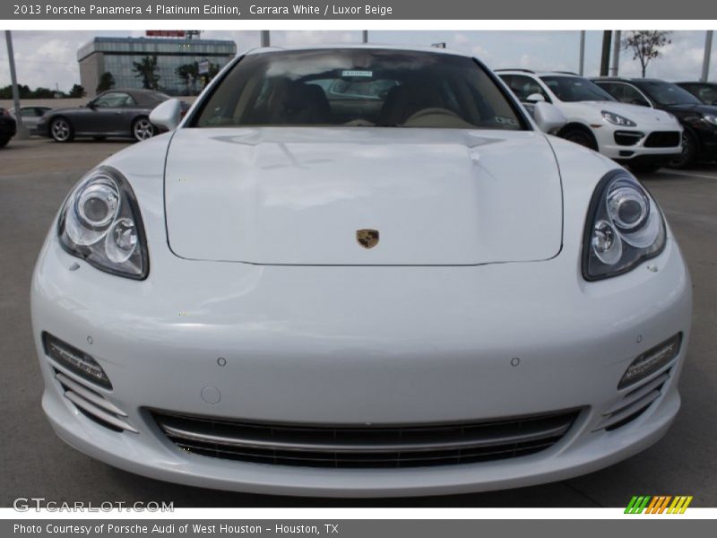 Carrara White / Luxor Beige 2013 Porsche Panamera 4 Platinum Edition