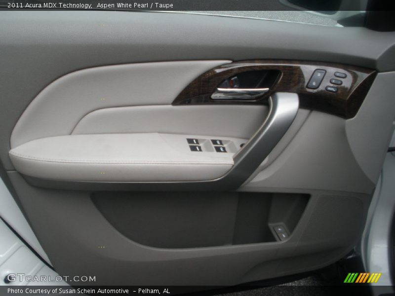 Aspen White Pearl / Taupe 2011 Acura MDX Technology