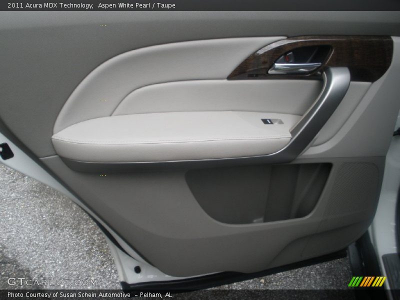 Aspen White Pearl / Taupe 2011 Acura MDX Technology