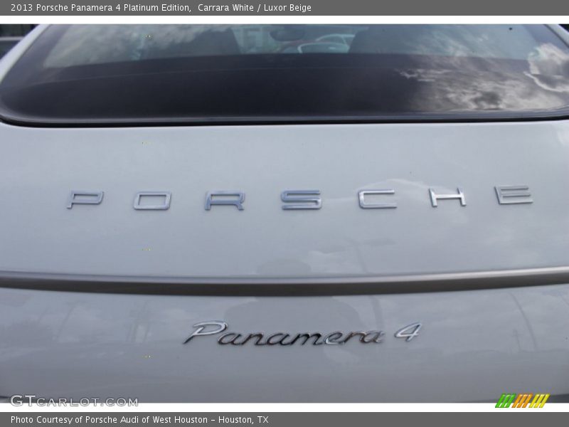 Carrara White / Luxor Beige 2013 Porsche Panamera 4 Platinum Edition