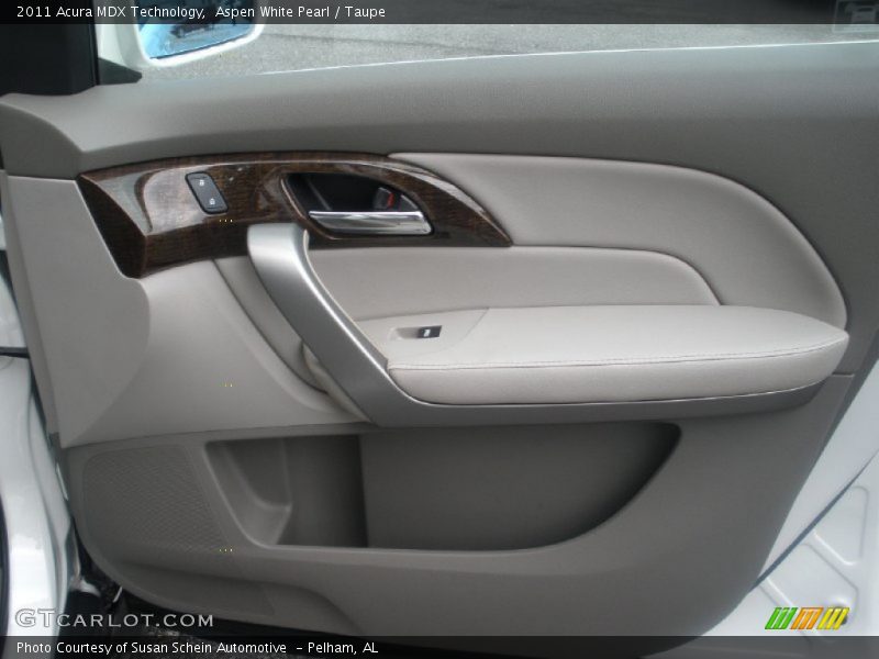 Aspen White Pearl / Taupe 2011 Acura MDX Technology
