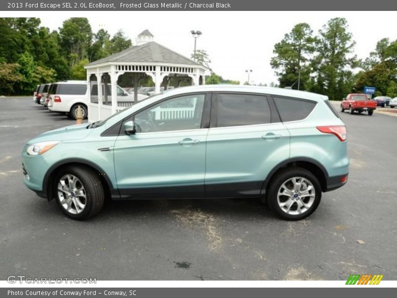 Frosted Glass Metallic / Charcoal Black 2013 Ford Escape SEL 2.0L EcoBoost
