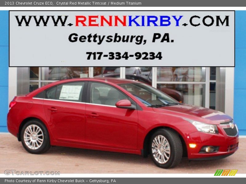 Crystal Red Metallic Tintcoat / Medium Titanium 2013 Chevrolet Cruze ECO
