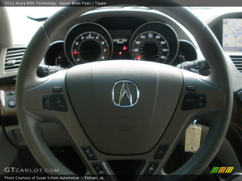 Aspen White Pearl / Taupe 2011 Acura MDX Technology