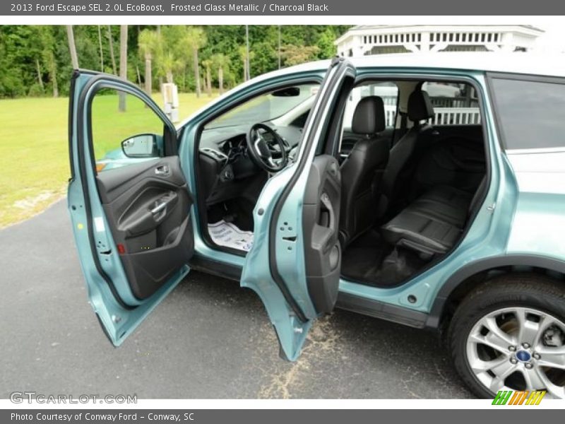 Frosted Glass Metallic / Charcoal Black 2013 Ford Escape SEL 2.0L EcoBoost