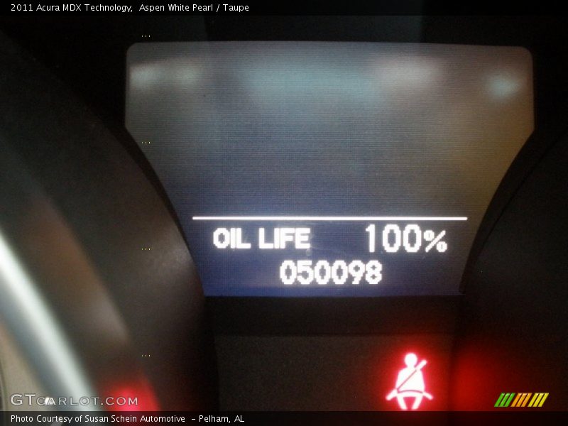 Aspen White Pearl / Taupe 2011 Acura MDX Technology