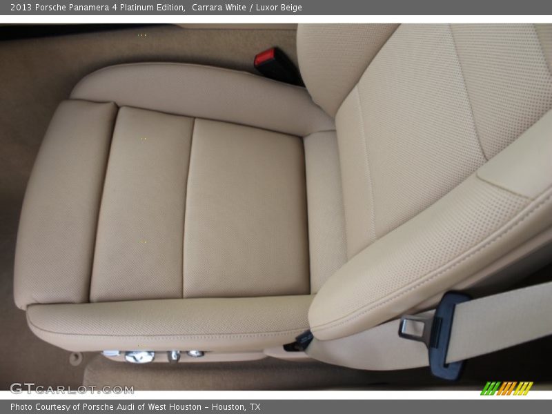 Carrara White / Luxor Beige 2013 Porsche Panamera 4 Platinum Edition