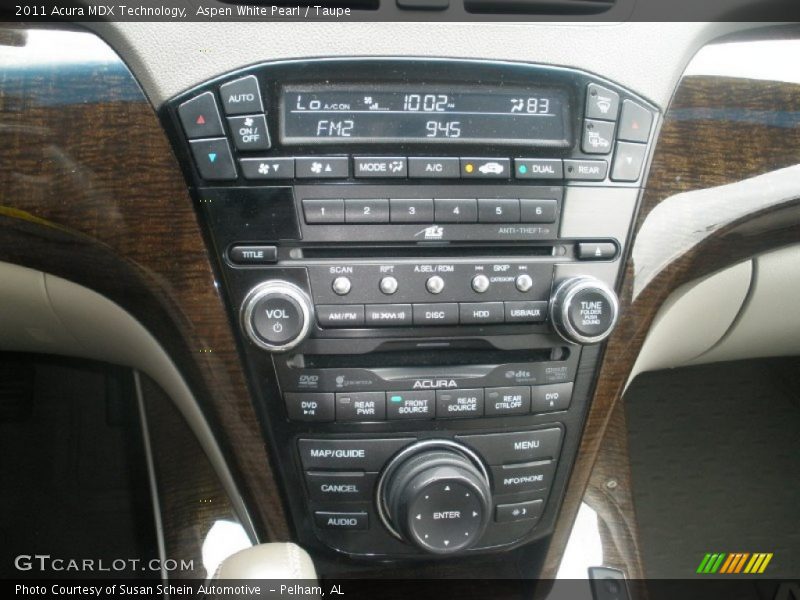 Aspen White Pearl / Taupe 2011 Acura MDX Technology