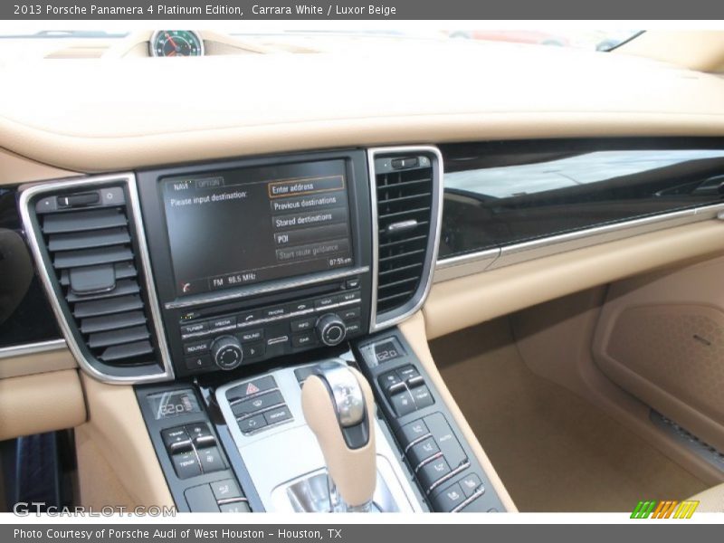 Carrara White / Luxor Beige 2013 Porsche Panamera 4 Platinum Edition