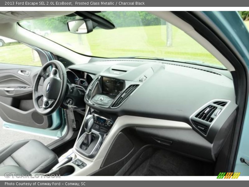 Frosted Glass Metallic / Charcoal Black 2013 Ford Escape SEL 2.0L EcoBoost