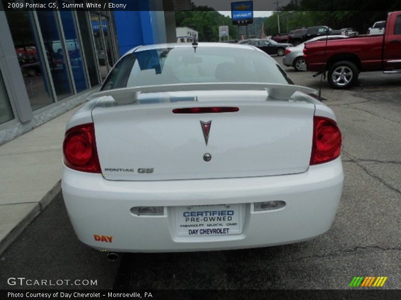 Summit White / Ebony 2009 Pontiac G5