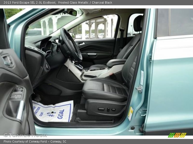 Frosted Glass Metallic / Charcoal Black 2013 Ford Escape SEL 2.0L EcoBoost