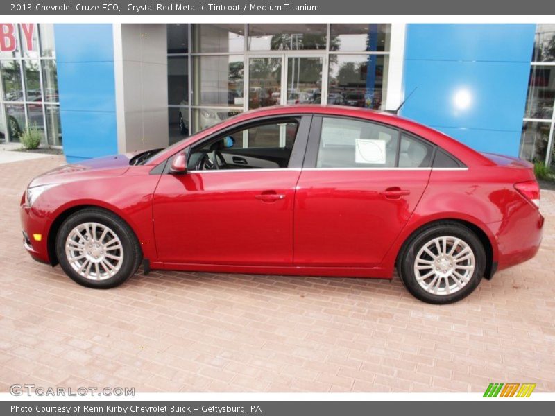 Crystal Red Metallic Tintcoat / Medium Titanium 2013 Chevrolet Cruze ECO
