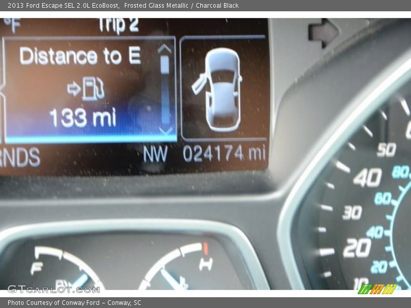 Frosted Glass Metallic / Charcoal Black 2013 Ford Escape SEL 2.0L EcoBoost