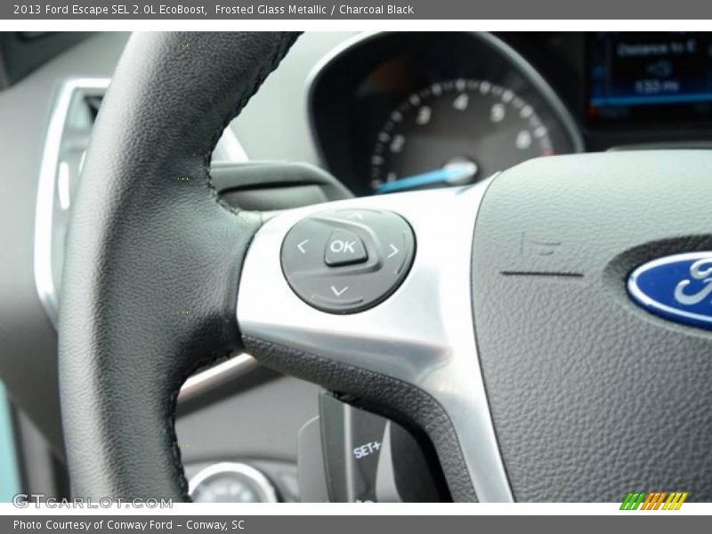 Frosted Glass Metallic / Charcoal Black 2013 Ford Escape SEL 2.0L EcoBoost